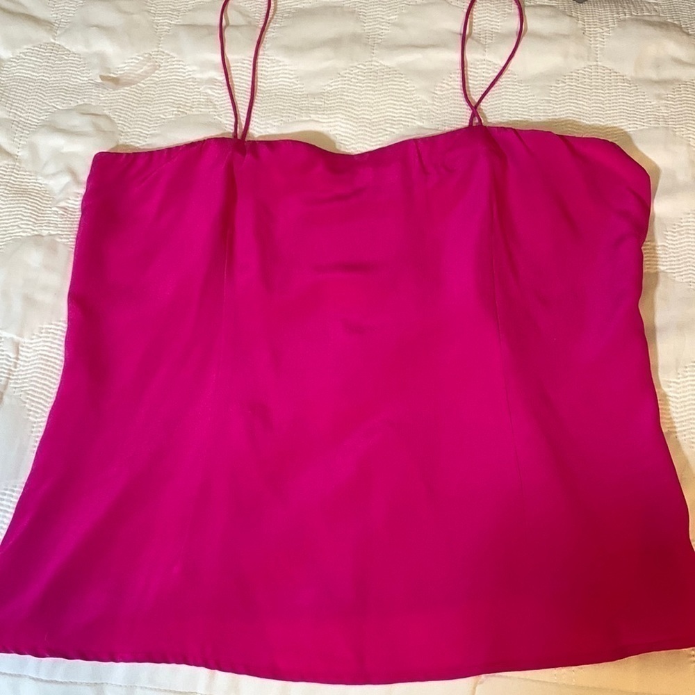 Carlisle Hot Pink Silk Camisole, S